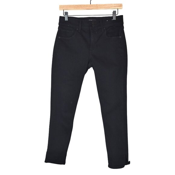 Express | Black Cropped Legging Jeans Mid Rise Skinny Fit Stretch Size 6R - Picture 1 of 11